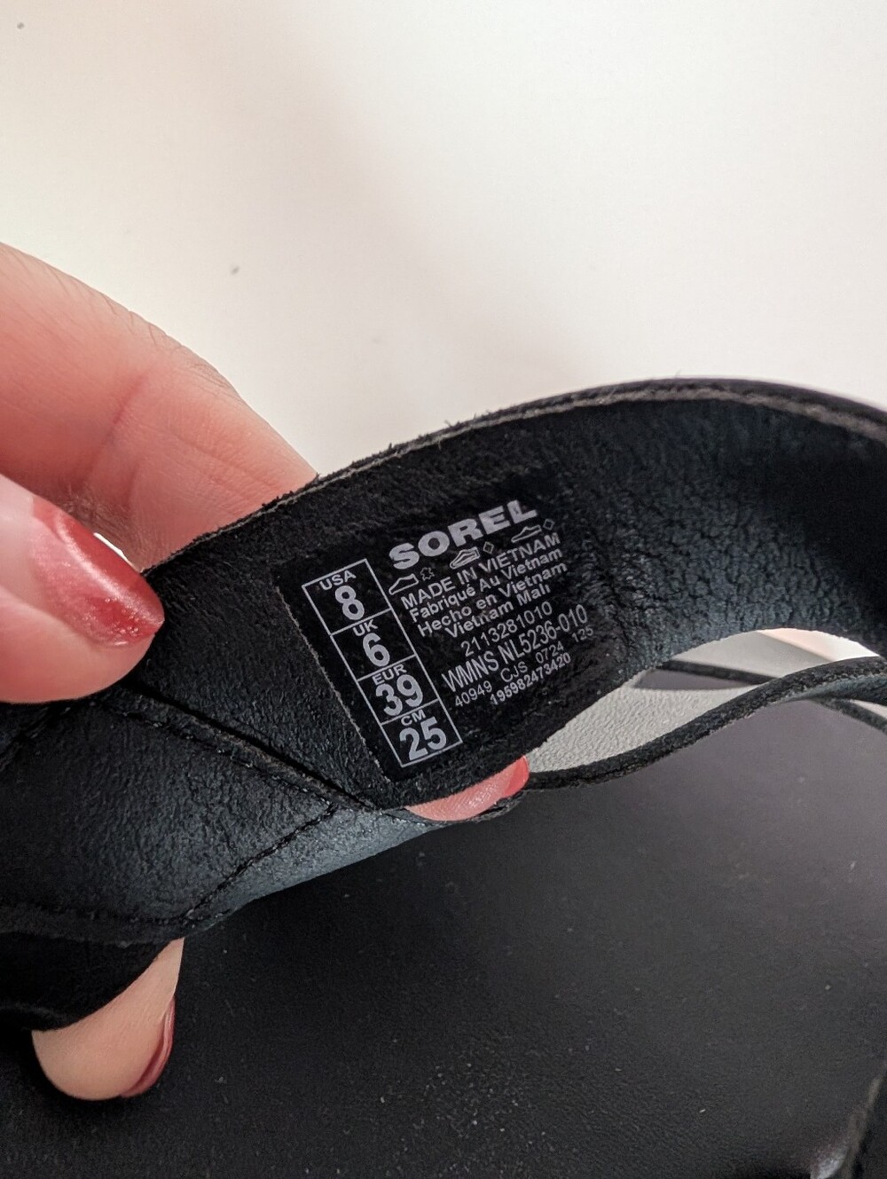 NWOB Sorel Ona Ave Black Leather Strappy Slingback Flat Sandals, 8 - Picture 9 of 9